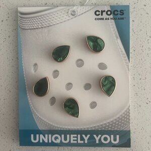CROCS Jibbitz Green Emerald Gems (Pack of 5)